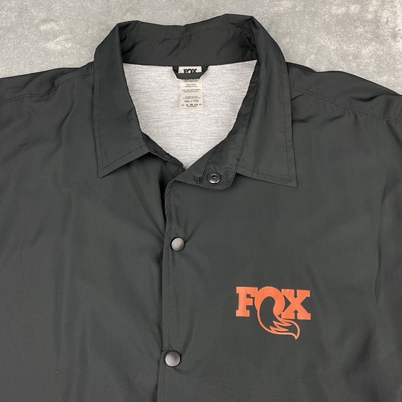 Fox Factory Jacket Mens Sz XXL Black Snap Closure Pockets Jersey Lined Collared - Picture 5 of 15